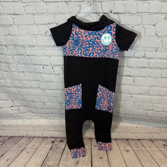 Rags to Raches Animal Print Hooded Romper - Picture 1 of 4